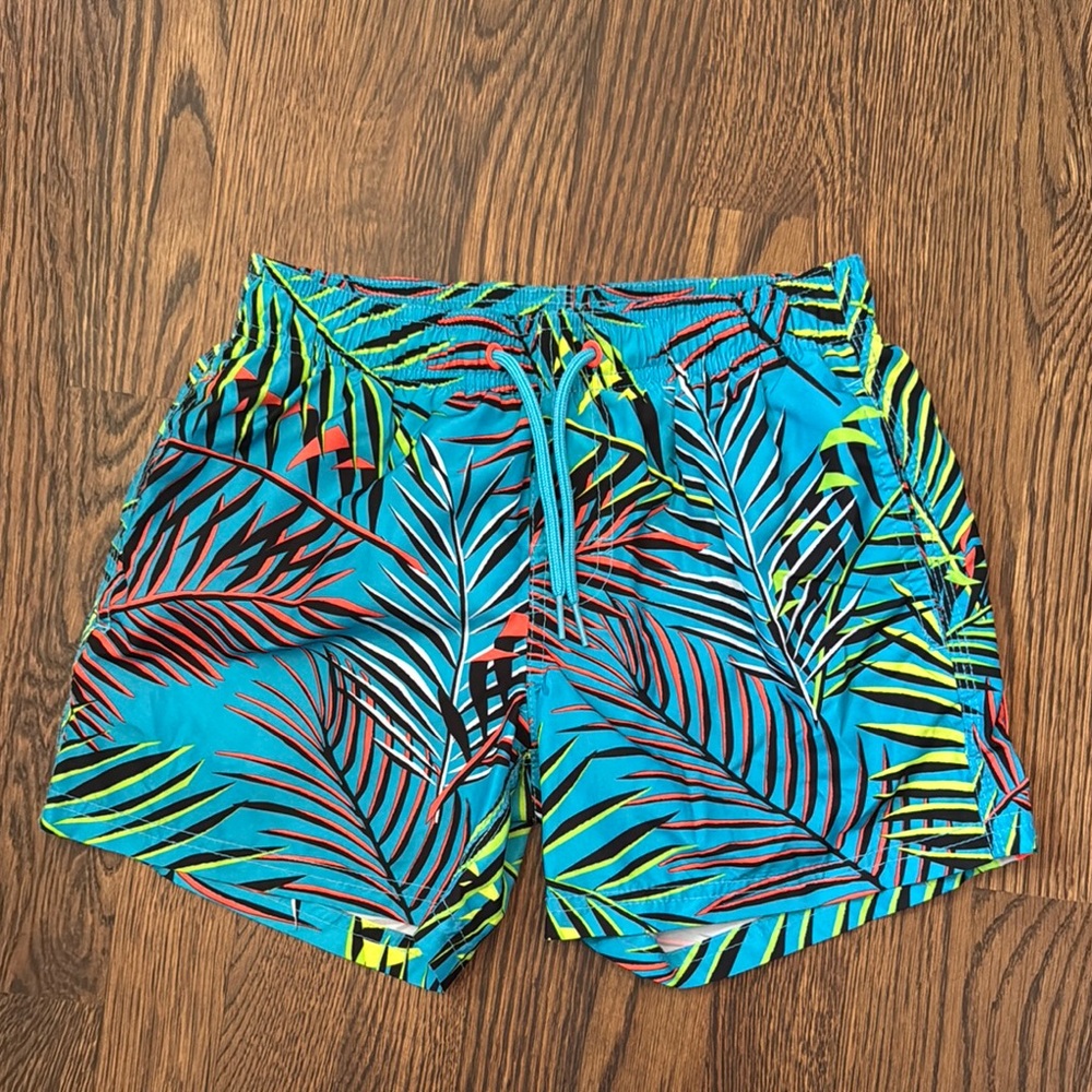 Sundek boys neon tropical palm swim shorts trunks